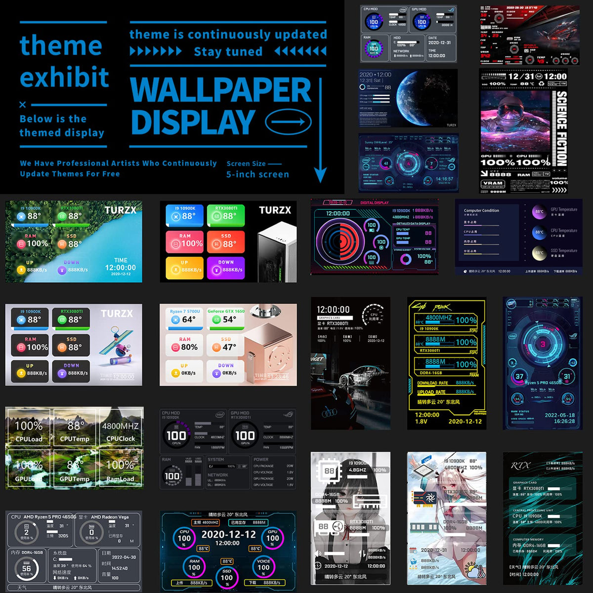 WOWNOVA 5in theme editor UI demo showing drag-and-drop customization