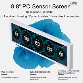 WOWNOVA 8.8-inch temp monitor dynamic theme demo for visuals
