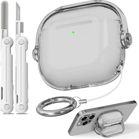 Wowwat AirPods 4 Case clear black front view showing snug protection.