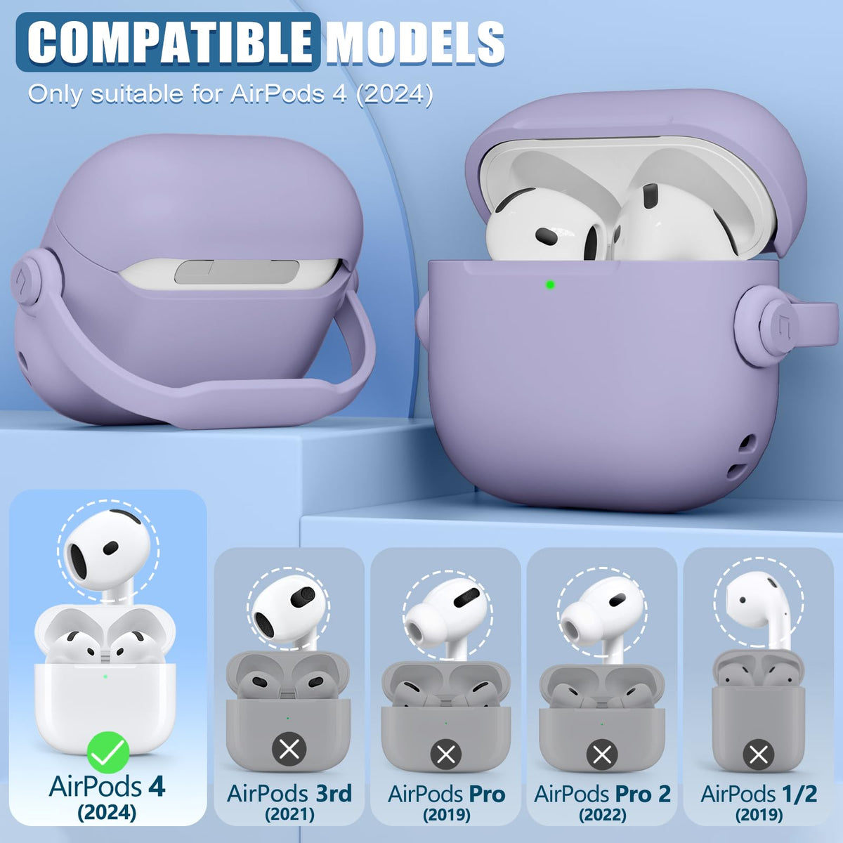 Wowwat AirPods 4 case safety lock demonstrates secure top-to-bottom connection