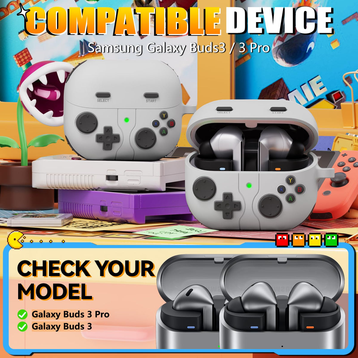 Wowwat Galaxy Buds 3 FE case silicone texture close-up highlighting durability