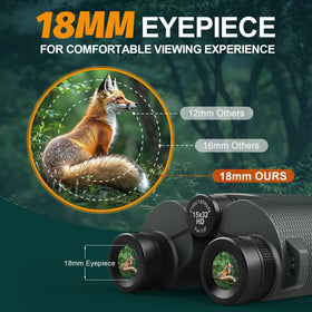WOZEL 15x32 compact binoculars foldable design for portability