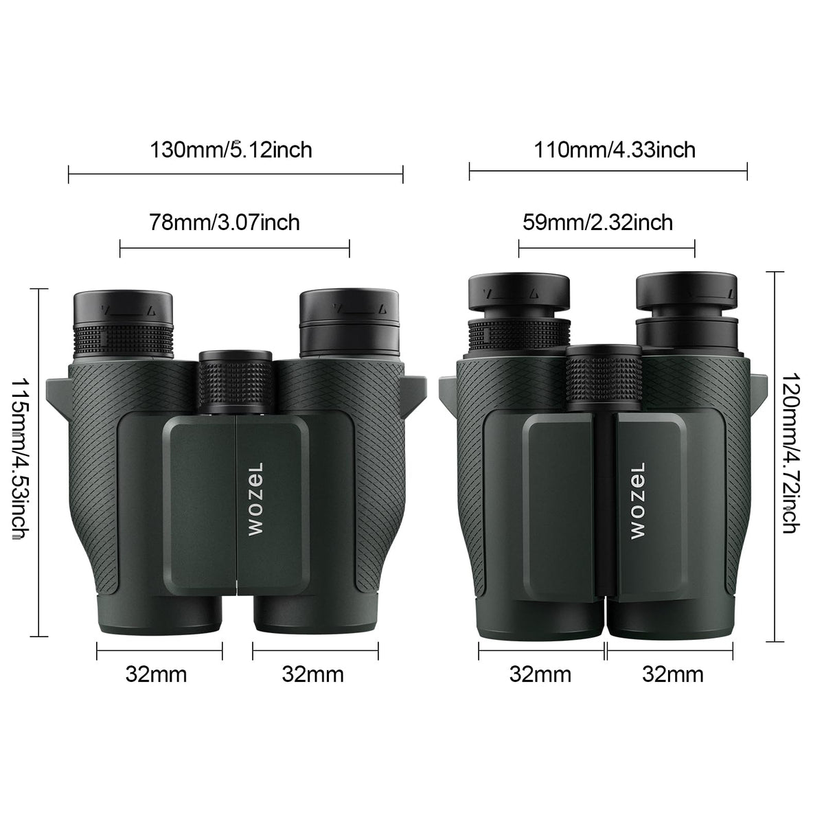 WOZEL 15x32 compact binoculars versatile for travel, hiking, and concerts