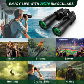WOZEL 20x70 binoculars ideal for birding and travel