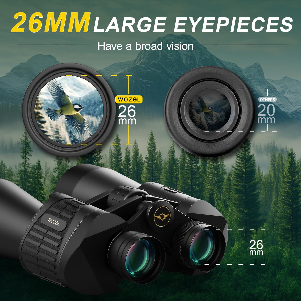 WOZEL FMC optics with BAK4 prisms deliver clear natural colors