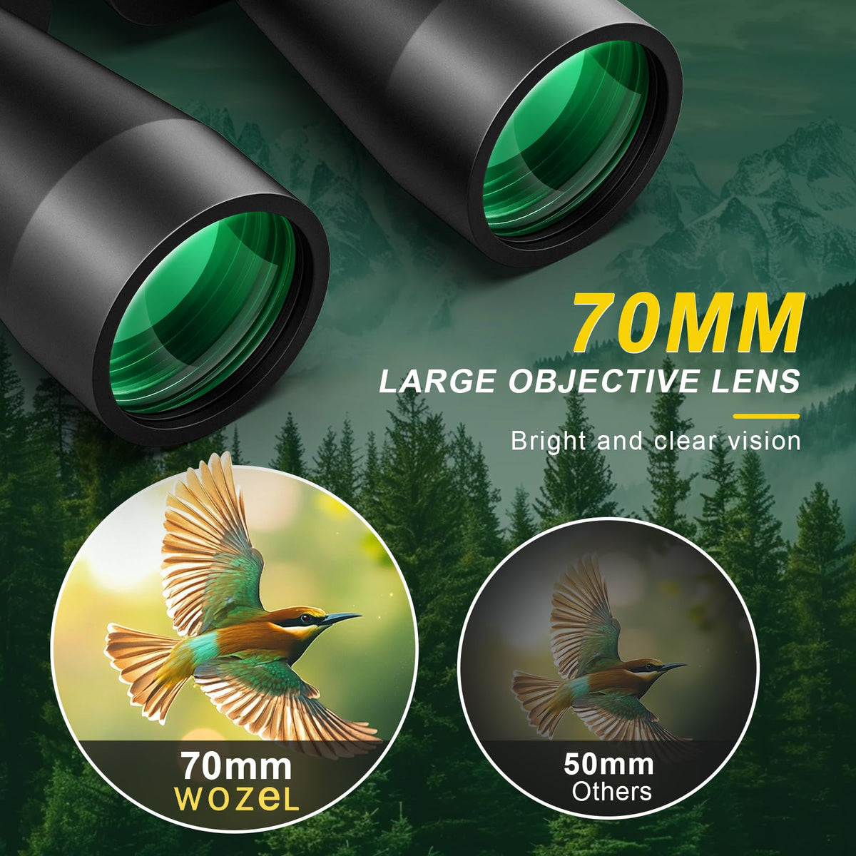 WOZEL smooth focusing mechanism for quick distant details