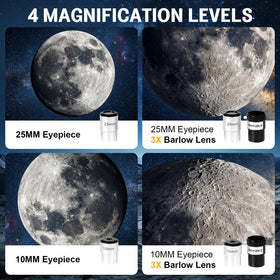 WOZEL telescope 600mm focal length reveals clearer deep-sky and planet detail.