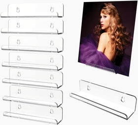WPESI front view clear acrylic record shelf showing neat display benefit