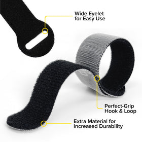 Includes 40 color coded ties in 5-inch and 8-inch sizes