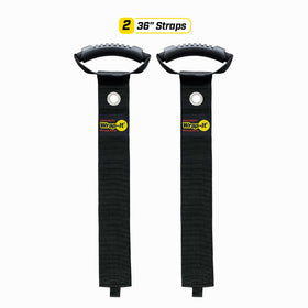 Wrap-It cord organizer strap secures cords neatly for garage or workshop.
