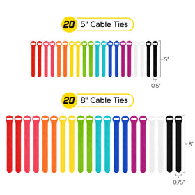Wrap-It durable nylon design for indoor and outdoor use and reusable cable solutions