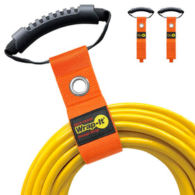 Wrap-It Easy-Carry 17-inch orange strap with grommet for quick hanging and storage
