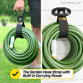 Carrying handle on Wrap-It strap simplifies transport of cords and hoses