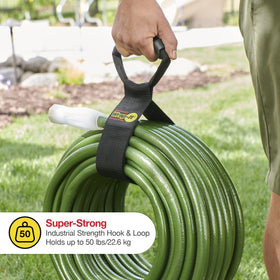 Wrap-It Storage Easy-Carry Strap with handle enables hanging on racks.