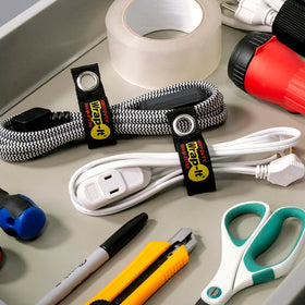Wrap-It garage storage ideas with six straps in a neat setup.