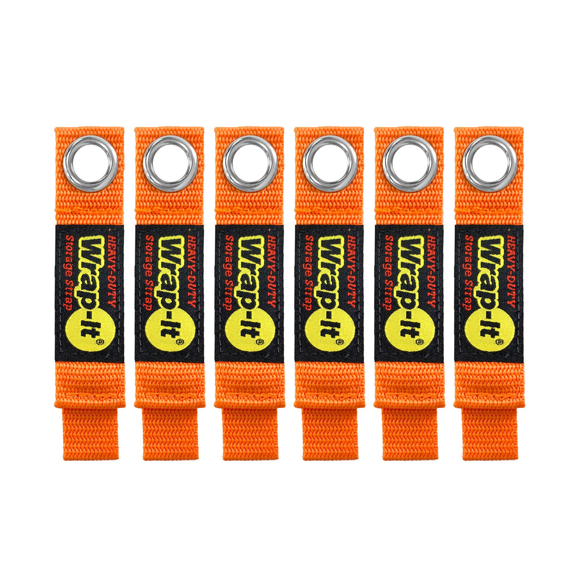 Wrap-It Heavy-Duty 7-inch strap on wall mount for organized cords and quick access.