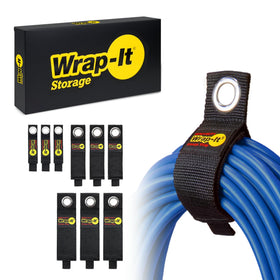 Wrap-It heavy-duty strap 7-inch securely organizing extension cords.