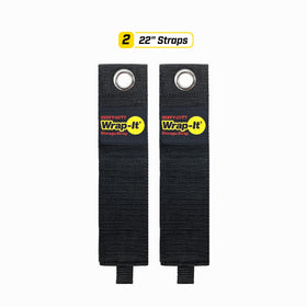 Wrap-It Hook-and-Loop closure strap securing cables under a workbench.