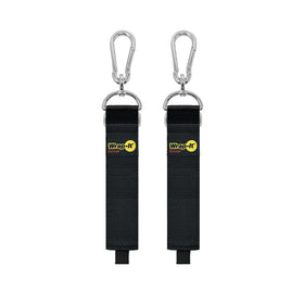 Wrap-It Hook 'n Hang 24-inch strap with carabiner for garage organization.