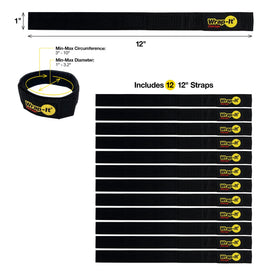 Wrapped cords with Wrap-It Quick-Straps illustrating compact storage.