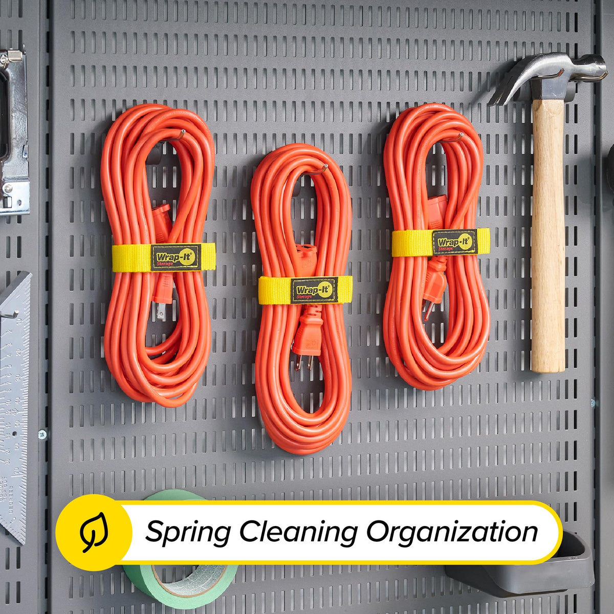 Wrap-It Quick-Straps 18-inch multicolor layout for long cords and hoses.
