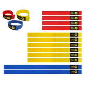 Wrap-It Quick-Straps 9-inch multicolor closeup for fast cable tidying.