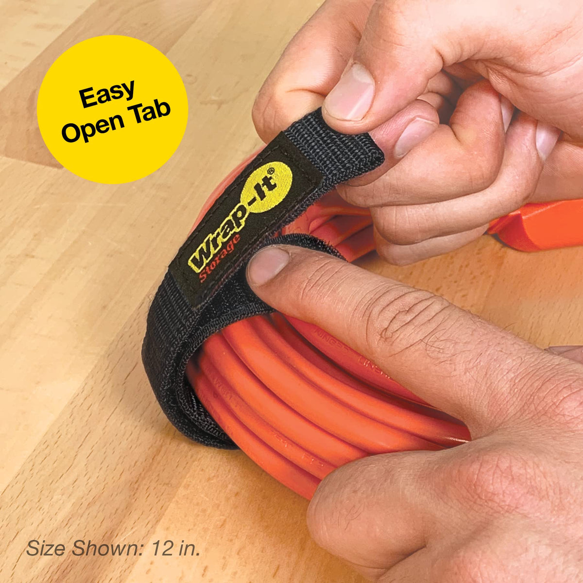 Wrap-It Quick-Straps garage setup shows organized tools and cords at a glance