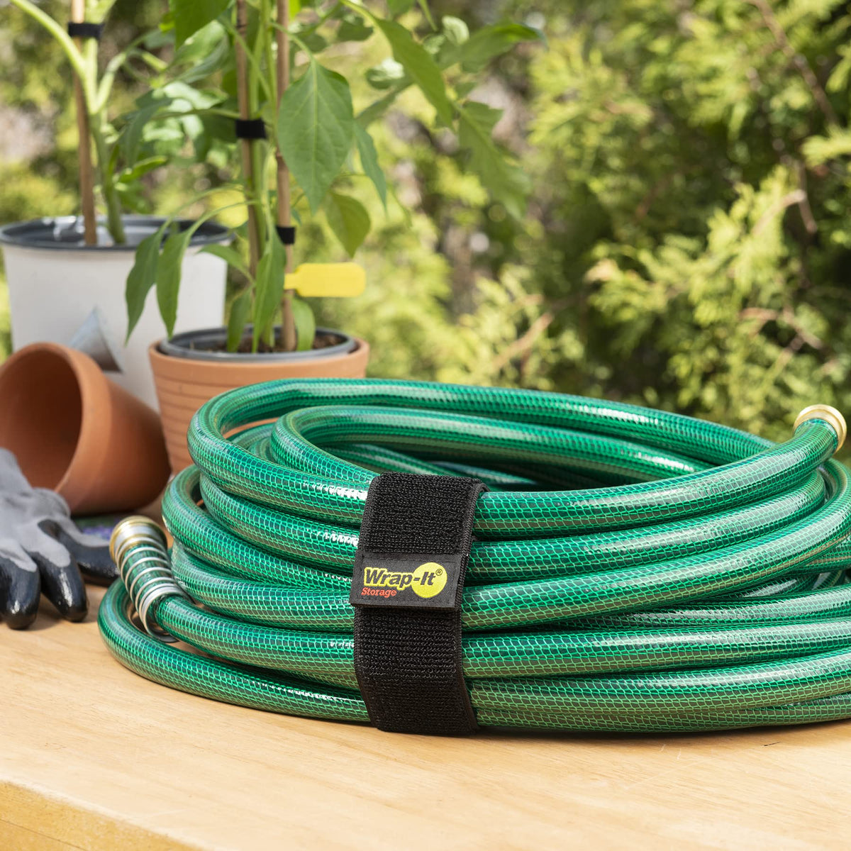Black Selfie Straps blend with gear for discreet cable organization