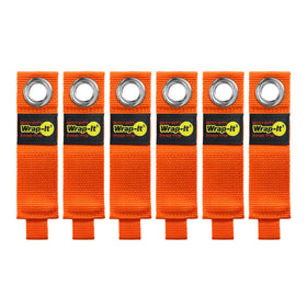 Wrap-It Storage 10-inch orange strap bundle for quick garage organization.
