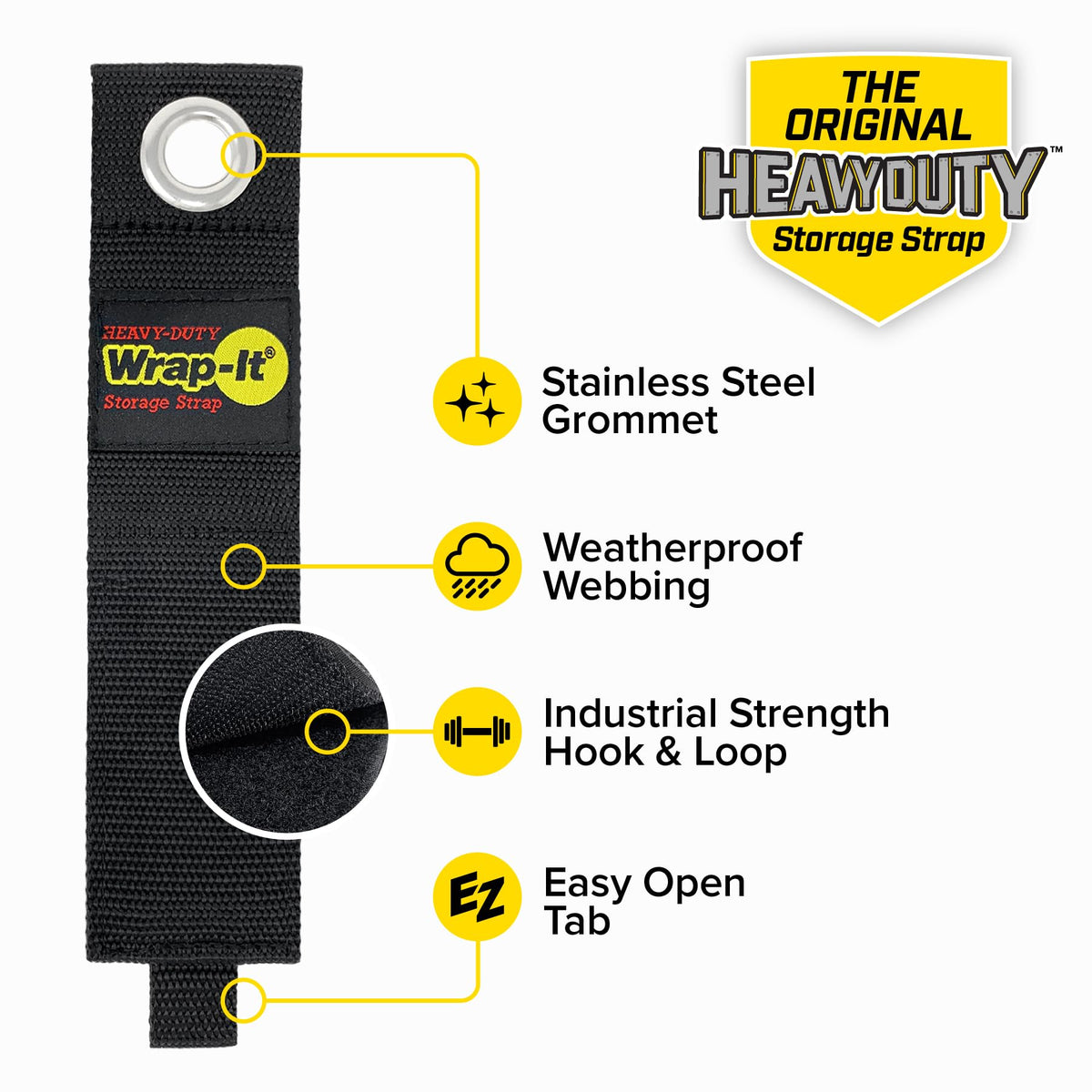 Wrap-It Storage 17-inch strap bundling power tools for safer storage