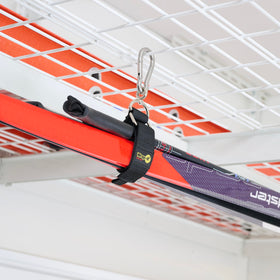Blaze orange color improves visibility for quick garage organization