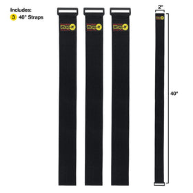Wrap-It Storage elastic cinch strap 40in securing hoses for tidy garage