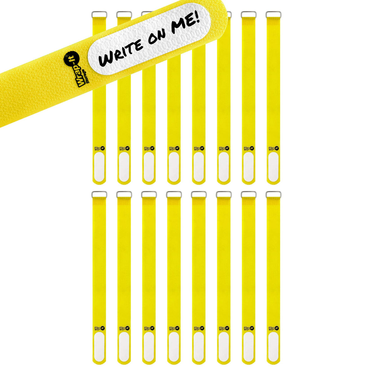 Wrap-It Storage Cinch-Straps with label tab aid quick cord ID and organization
