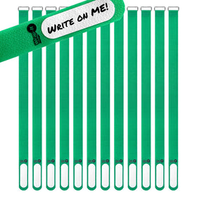 Wrap-It Storage Cinch-Straps with label and buckle for easy cord organization.