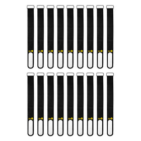 Wrap-It Storage cinch straps with write-on label for quick cord identification.