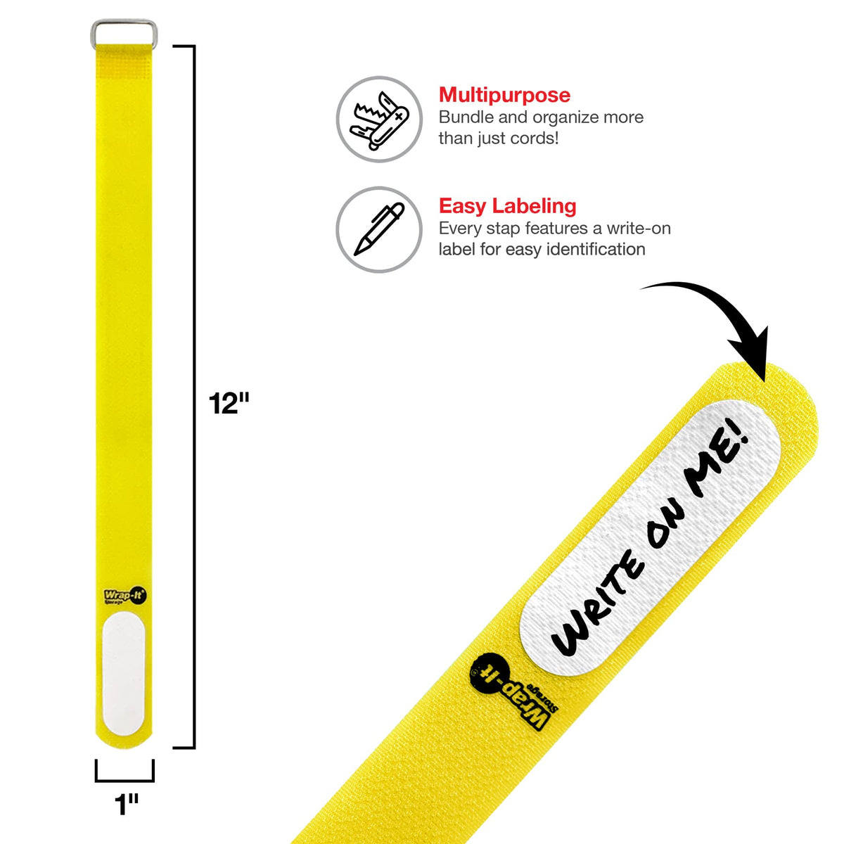 Cinch-Straps securing a bundle of cords for neat organization