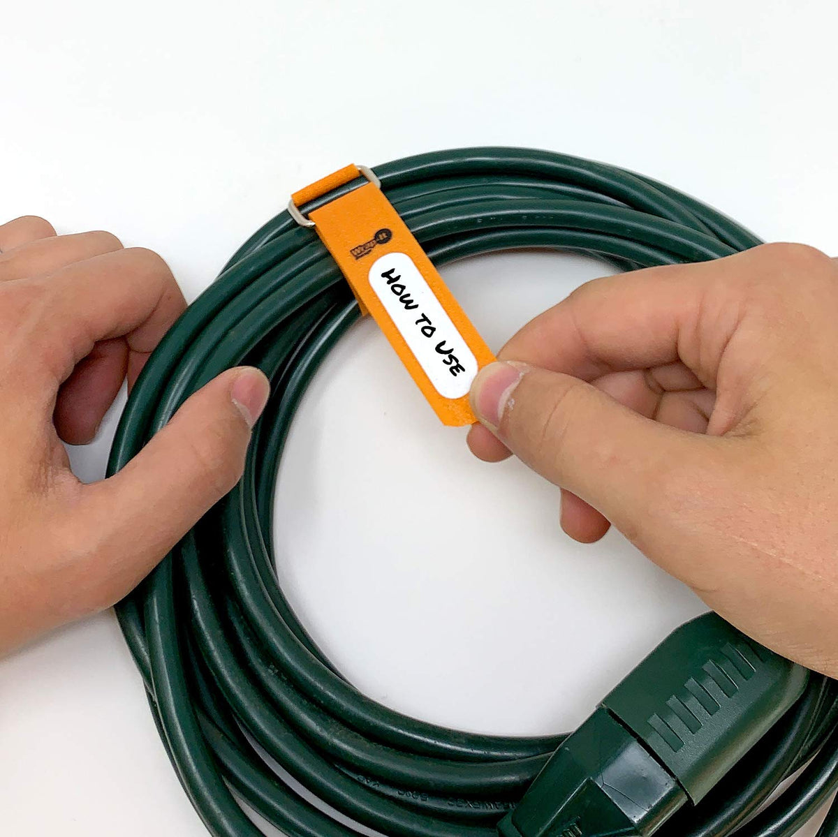 Includes twelve 18-inch straps for flexible bundling.