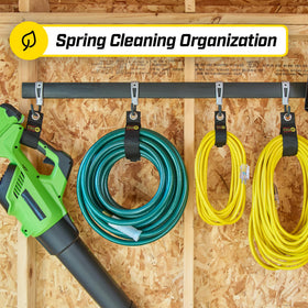 Wrap-It Storage Clutter Crusher stainless steel grommet detail for wall hanging.