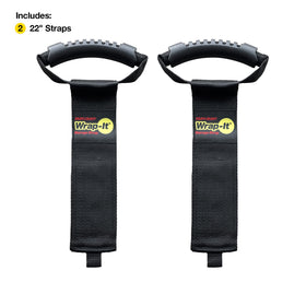 Wrap-It Storage strap secures cords, ready to hang in workshop.