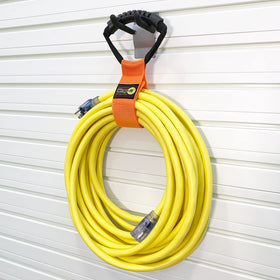 Cord and rope organizer from Wrap-It Storage keeps workspace tidy.