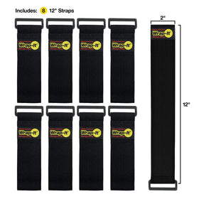 Wrap-It Storage Super-Stretch Strap in use on cords for tidy extension cord organization