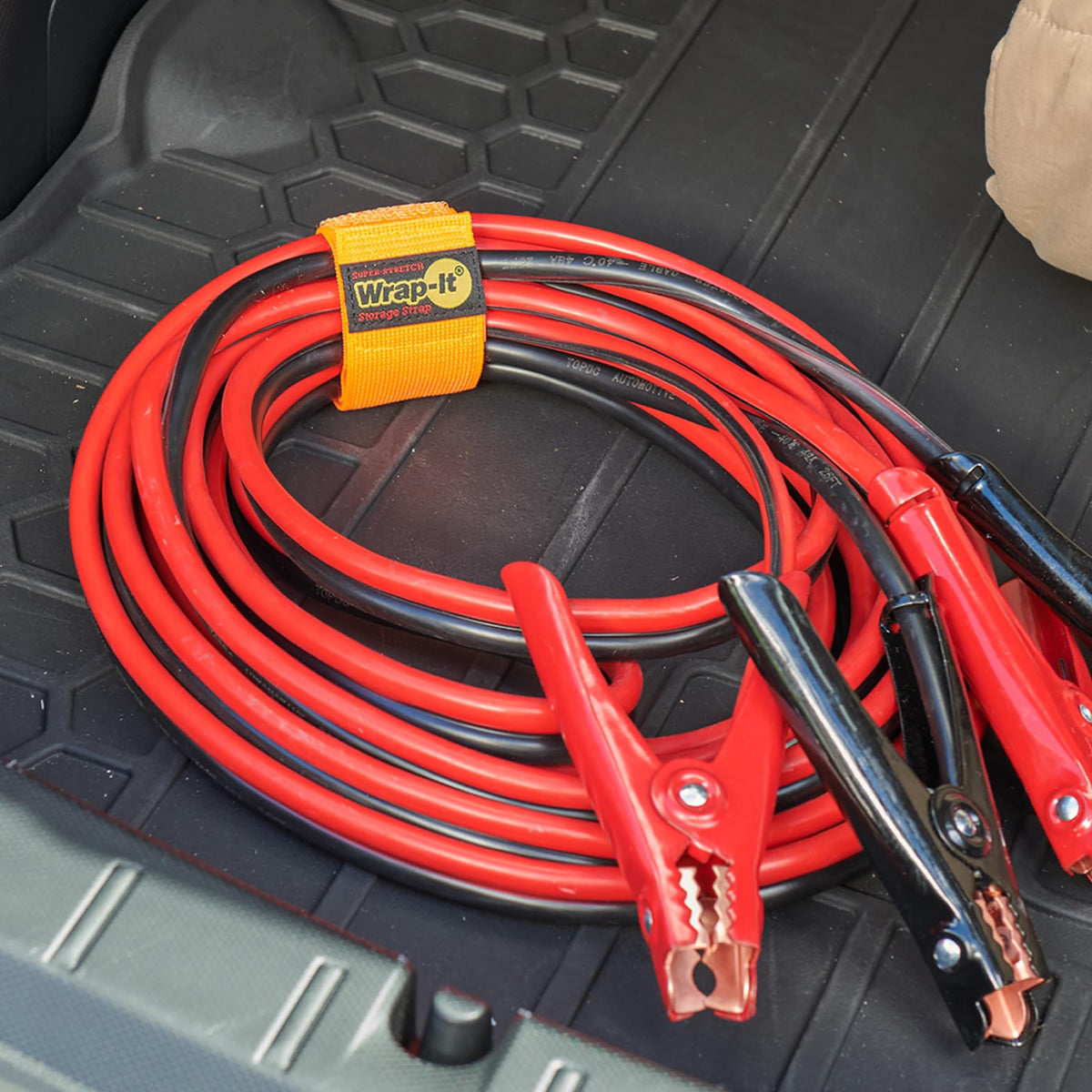 Wrap-It Storage cord organizer strap grips hoses and cables for garage organization