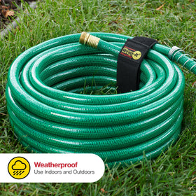 Wrap-It Storage cord organizer strap highlights versatile garage and RV use.