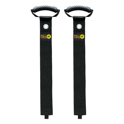 Wrap-It Storage Easy-Carry 48-inch strap with grommet bundles cords for durable garage organization