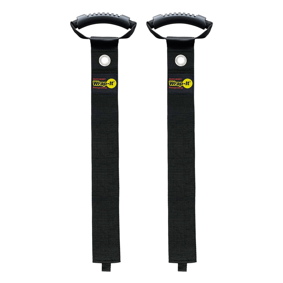 Wrap-It Storage Easy-Carry 48-inch strap with grommet bundles cords for durable garage organization