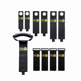 Wrap-It Storage front packaging showing full value pack and included strap types, visual inventory benefit