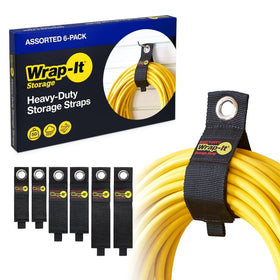 Wrap-It Storage heavy-duty strap close-up showing rugged polypropylene for reliable garage organization.