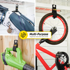 Wrap-It Storage hose and tool hanger in use, reducing clutter and enabling fast access.