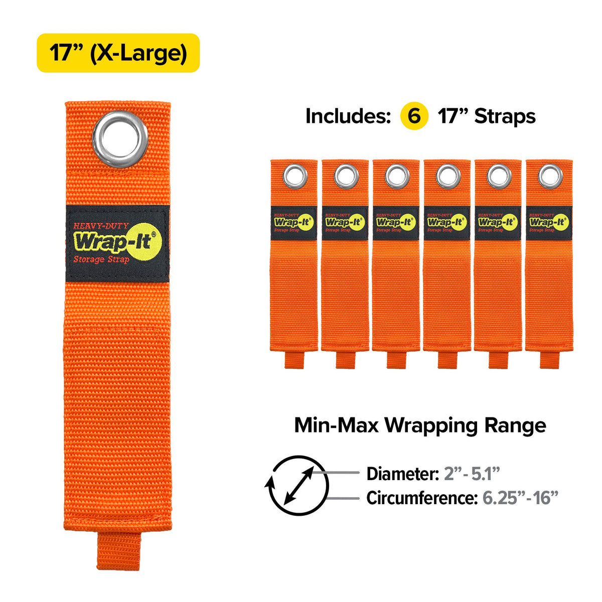 Multi-purpose Wrap-It Storage strap tidy for cords, hoses, and ropes in a workshop.