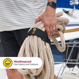 Wrap-It Storage nylon hook-and-loop strap offers quick secure fastening.